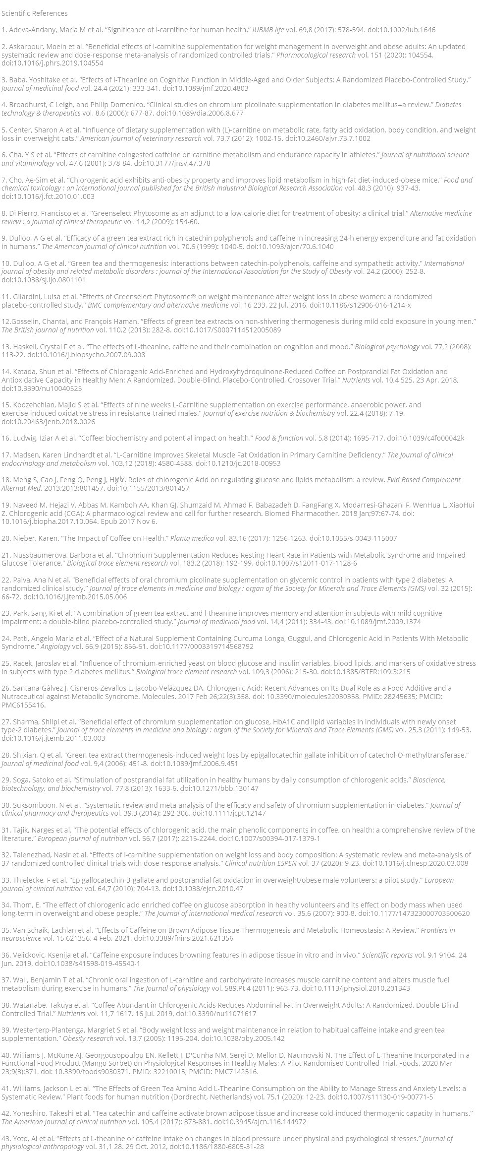 Scientific References